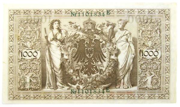 Банкнота 1000 марок 1910 года - Германия, арт 2