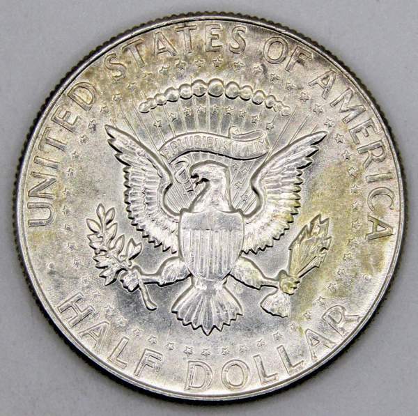 Монета 50 центов США «Кеннеди» 1968 года серебро 400 пробы, арт 3