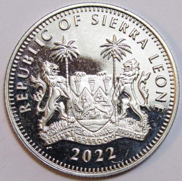 Монета 1 доллар Сьерра-Леоне 2022, Карл III Монета 1 доллар Сьерра-Леоне 2022, Карл III