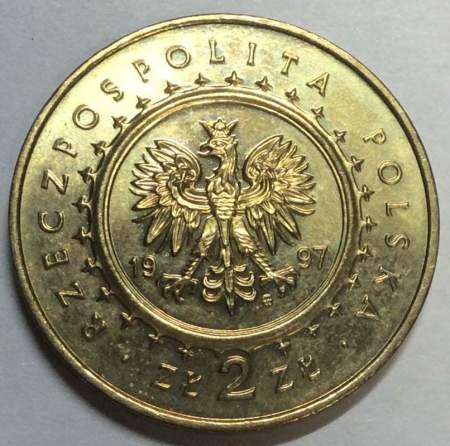 Монета 2 злотых Польша Замок в Песковой Скале из серии Замки и дворцы Польши, 1997