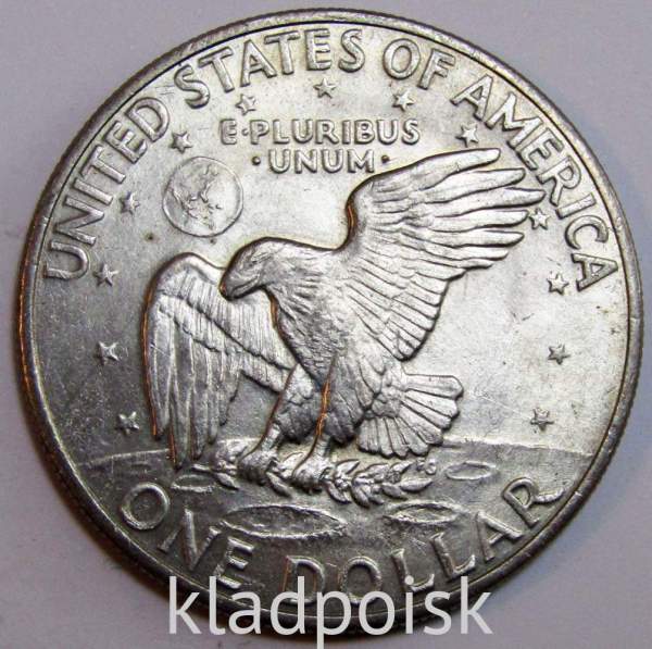 Монета 1 доллар США 1971 года (Доллар Эйзенхауэра или Лунный орёл) P, арт 2 Монета 1 доллар США 1971 года (Доллар Эйзенхауэра или Лунный орёл) P, арт 2