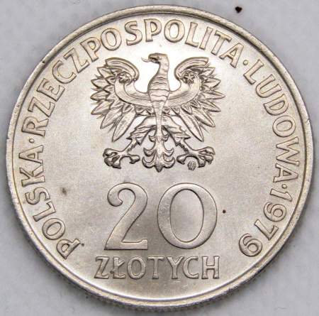 Монета 20 злотых Польша, Международный год детей, 1979, арт 4
