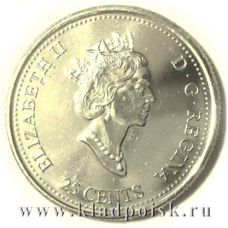 Монета  25 центов Канада, Миллениум 2000 – Свобода