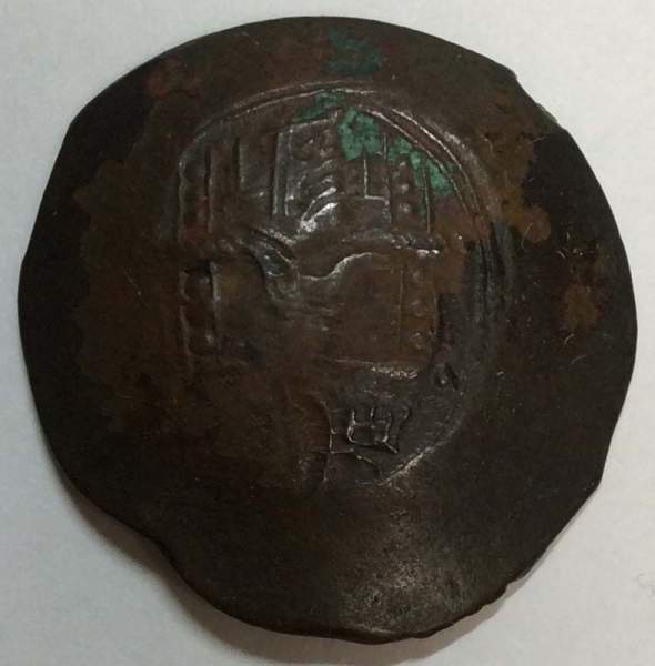 Монета Византии Аспрон-трахи Император Исаак II Ангел. 1185-1195 гг, 1203-1204 гг. Монета Византии Аспрон-трахи Император Исаак II Ангел. 1185-1195 гг, 1203-1204 гг.