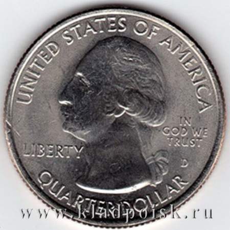 Монета 25 центов Национальный парк Виксбург, монетный двор D Монета 25 центов Национальный парк Виксбург, монетный двор D