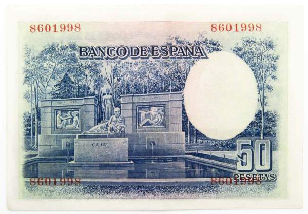 Банкнота 50 песет 1935 года Испания