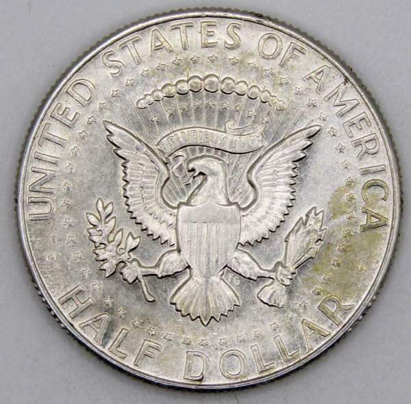 Монета 50 центов США «Кеннеди» 1966 года серебро 400 пробы, арт 6