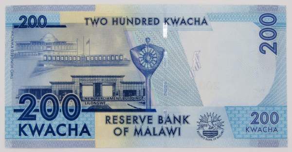 Банкнота 200 квач 2020 года Малави