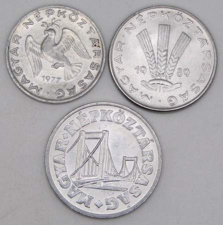 Набор монет Венгрии 1975-1991 гг., 3 монеты