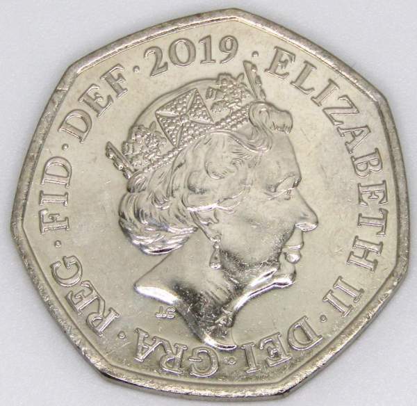 Памятная монета 50 пенсов 2019 года Шерлок Холмс