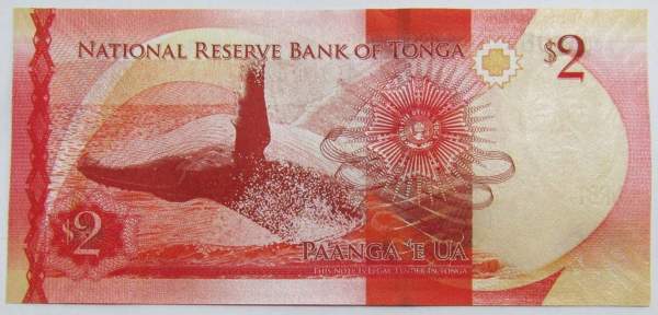 Банкнота 2 паанги 2015 года Тонга