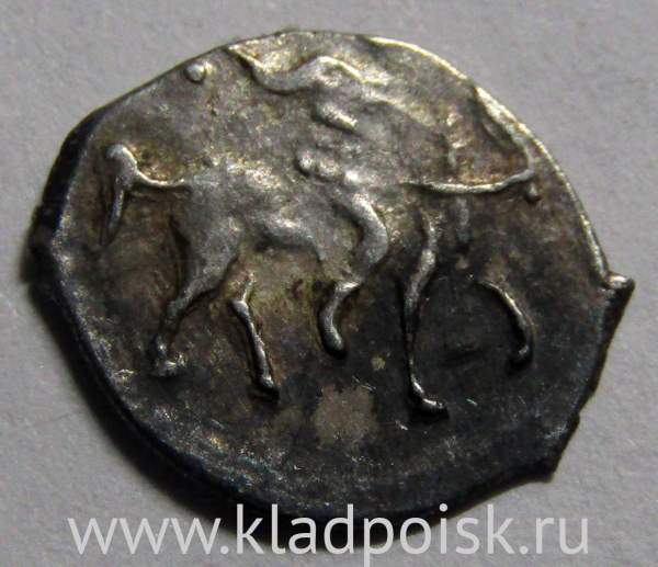 Денга Иван IV Васильевич Грозный (чешуя), серебро, 1533-1584 г., арт 5 Денга Иван IV Васильевич Грозный (чешуя), серебро, 1533-1584 г., арт 5