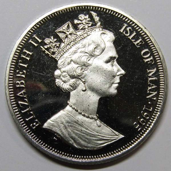 Монета 1 крона Остров Мэн, 1995, Турецкая ангора