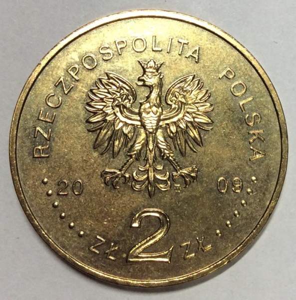 Монета 2 злотых Польша Ченстохова из серии Города Польши, 2009