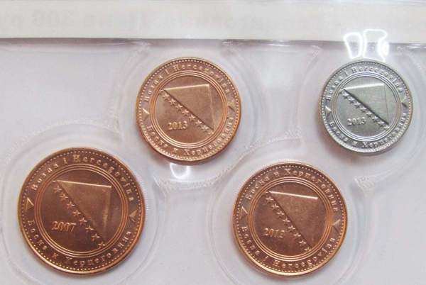 Набор монет Боснии и Герцеговины 2007-2013 гг, 4 монеты Набор монет Боснии и Герцеговины 2007-2013 гг, 4 монеты