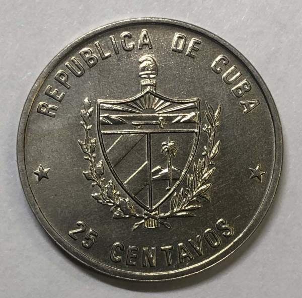 Монета 25 сентаво 1989 года Куба, 220 лет со дня рождения Александра фон Гумбольдта