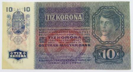 Банкнота 10 крон 1915 года Австрия, арт 2