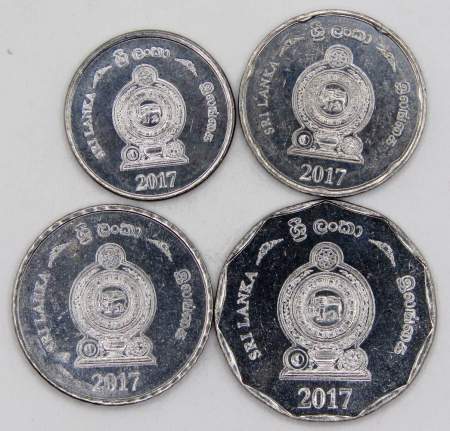 Набор монет Шри-Ланка 2017 год, 4 монеты