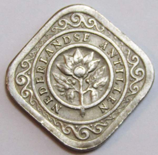 Монета 5 центов 1957 года Нидерландские Антильские острова