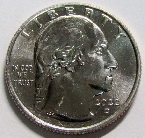 Монета 25 центов США Майя Анжелу из серии «Американские женщины» (2022) P Монета 25 центов США Майя Анжелу из серии «Американские женщины» (2022) P