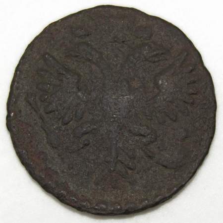 Монета 1 денга 1731 года, Российская Империя, Анна Иоановна, без черты