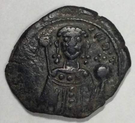Монета Византии Тетартерон Император Мануил I Комнин 1143 – 1180 гг.