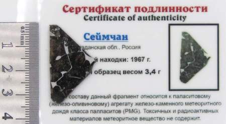 Спил метеорита Сеймчан арт 19 Спил метеорита Сеймчан арт 19