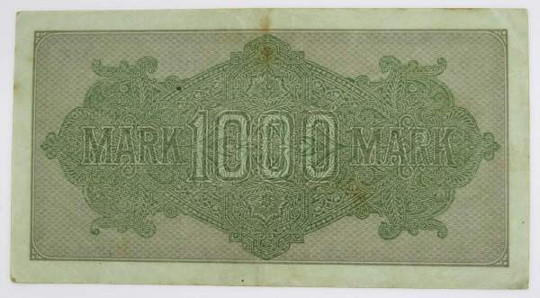 Банкнота 1000 марок 1922 года - Веймарская Республика Банкнота 1000 марок 1922 года - Веймарская Республика