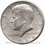 Монета  50 центов США «Кеннеди» 1964г. Серебро 900 пр.