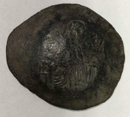 Монета Византии Фоллис (скифата) Император Исаак II Ангел. 1185-1195 гг, 1203-1204 гг. (арт 2)