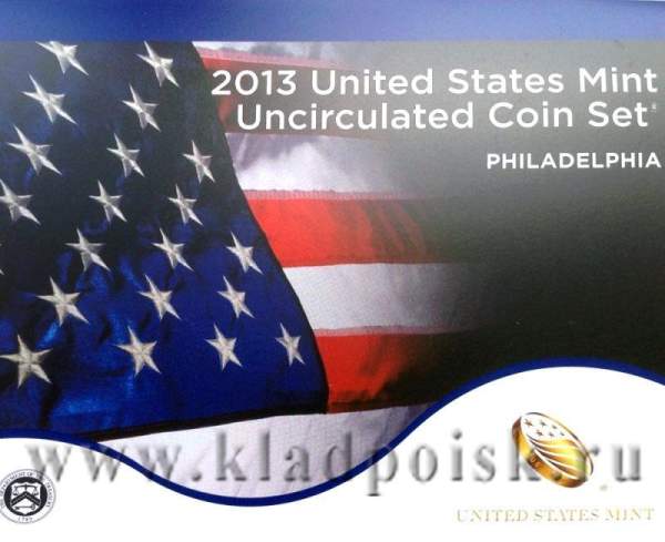 Годовой набор монет США 2013 Филадельфия, 14 монет