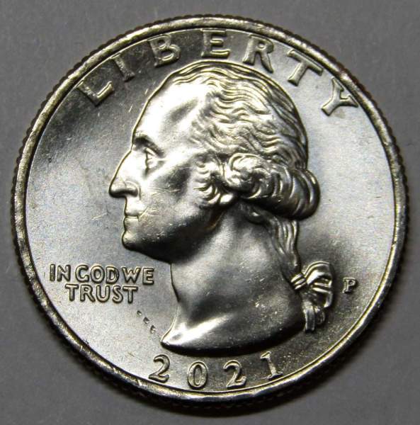 Монета 25 центов США Генерал Джордж Вашингтон переправляется через р. Делавэр (2021) P