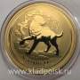 Инвестиционная золотая монета Австралия 100 долларов Год Собаки 2018 года 1унция
