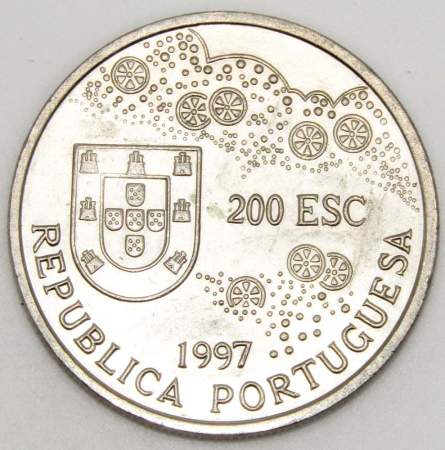 Монета 200 эскудо 1997 года, Португалия, 400 лет со дня смерти Луиса Фройса