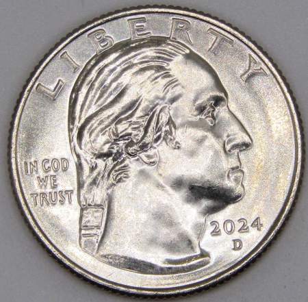 Монета 25 центов США Пэтси Такемото Минк из серии «Американские женщины» (2024) D