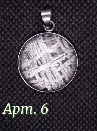 Кулон круглый с метеоритом Aletai, арт 6