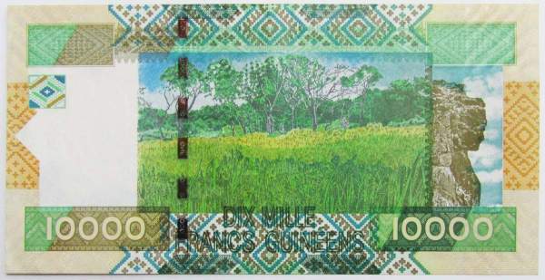 Банкнота Гвинея 10000 франков 2007 года