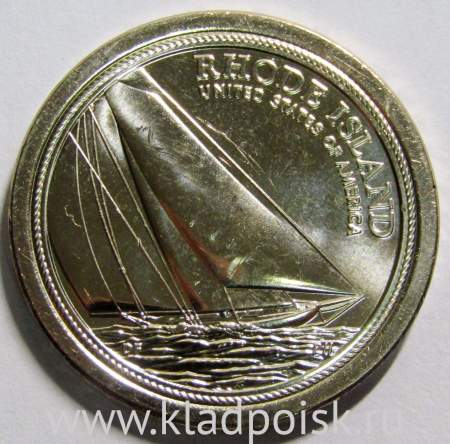 Монета 1 доллар США, Род-Айленд, яхта «Reliance» серии Американские инновации и новаторы (2022) D