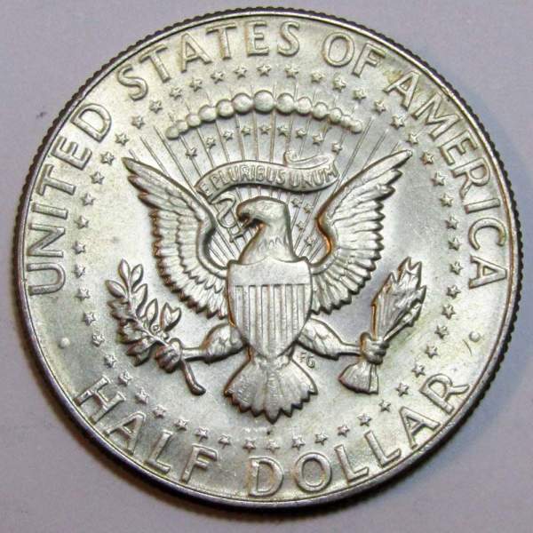 Монета 50 центов США «Кеннеди» 1969 года серебро 400 пробы