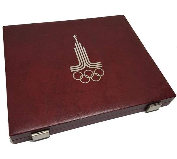 Полный набор юбилейных монет СССР Олимпиада-80 Серебро АЦ в фирменной коробке, 28 монет