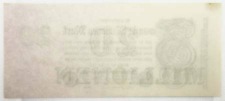 Банкнота 20 миллионов марок 1923 года - Веймарская Республика, Pick 97