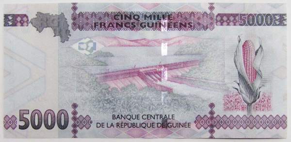 Банкнота Гвинея 5000 франков 2019 года
