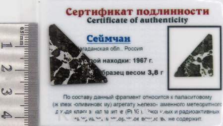 Спил метеорита Сеймчан арт 25