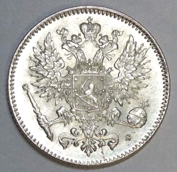 Монета 50 пенни 1916 г. для Финляндии (Николай II)