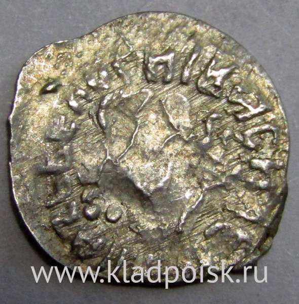 Денга Василий II Васильевич «Тёмный», серебро, Всадник/строчник, арт 13