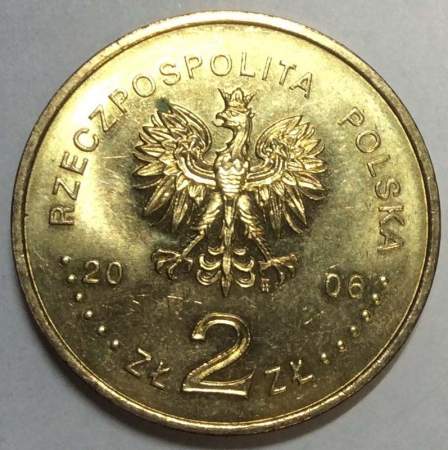 Монета 2 злотых Польша 30 лет акциям протеста Июня 1976 года из серии Дорога к свободе, 2006