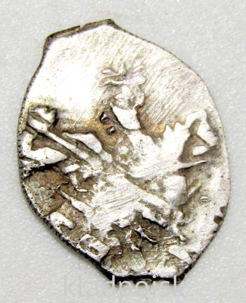 Копейка серебро Михаил Фёдорович (чешуя), 1613-1645 гг. Новгородский денежный двор