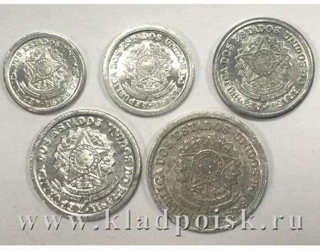 Набор монет Бразилия Животные 1992-1994, 6 монет