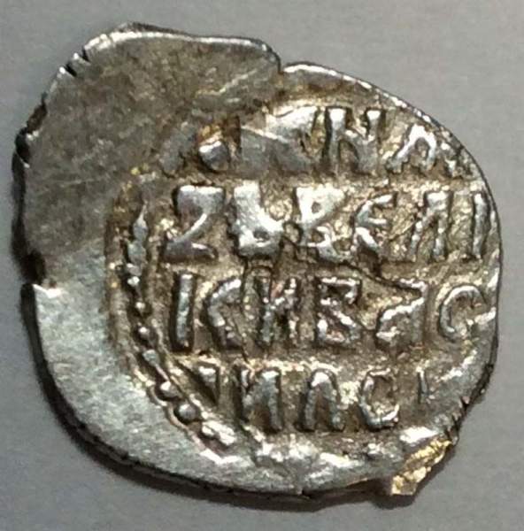 Денга Василий II Васильевич «Тёмный», серебро, Всадник/строчник, арт 5 Денга Василий II Васильевич «Тёмный», серебро, Всадник/строчник, арт 5