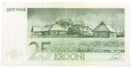 Банкнота 25 крон 1992 года Эстония